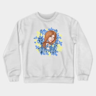 Girl with red hair Crewneck Sweatshirt